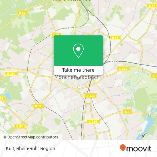 Kult, Hindenburgstraße 67 Innenstadt, 41061 Mönchengladbach Karte