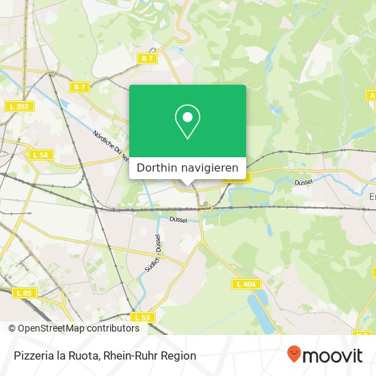 Pizzeria la Ruota, Büdingenstraße 1 Gerresheim, 40625 Düsseldorf Karte