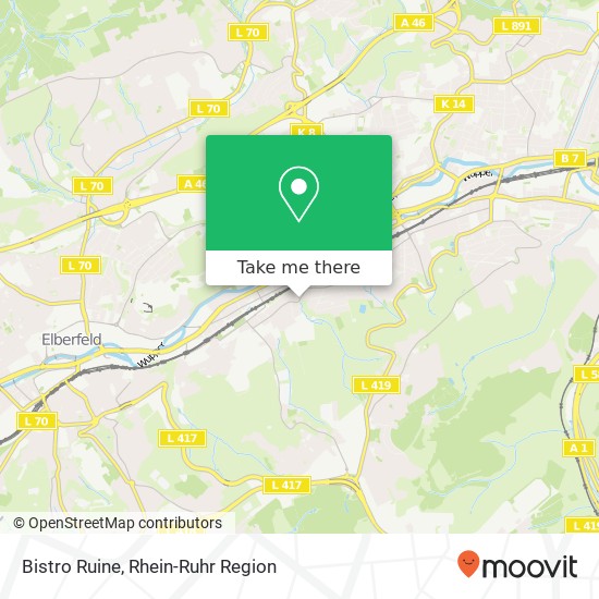 Bistro Ruine, Fingscheid 24 Barmen, 42285 Wuppertal Karte