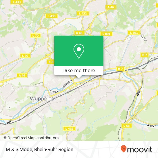 M & S Mode, Werth 37 Barmen, 42275 Wuppertal Karte