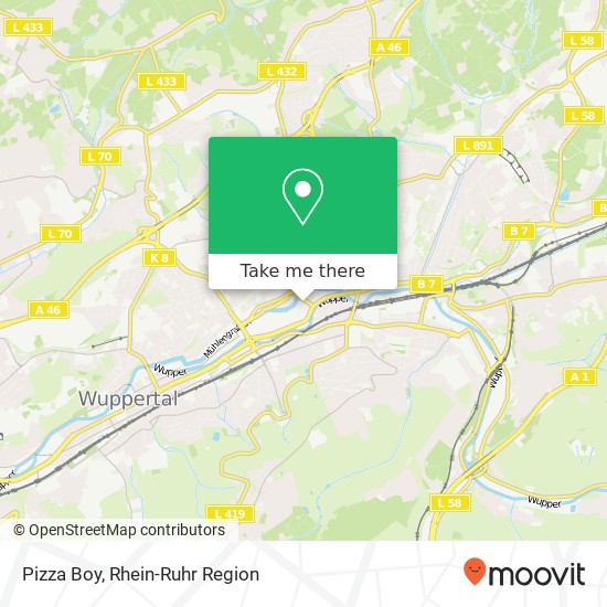 Pizza Boy, Kleiner Werth 20 Barmen, 42275 Wuppertal Karte