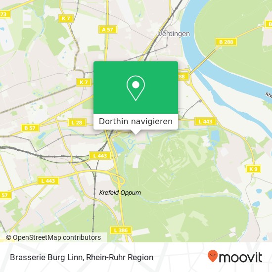 Brasserie Burg Linn, Albert-Steeger-Straße 19 Linn, 47809 Krefeld Karte