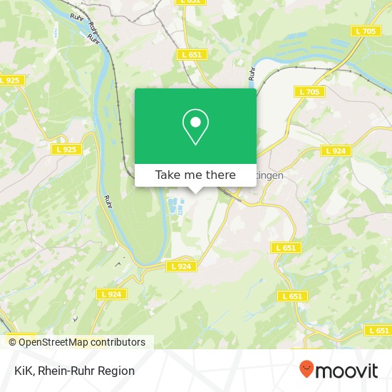 KiK, Eickener Straße 46 45525 Hattingen Karte