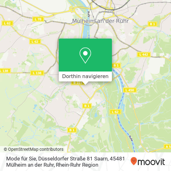 Mode für Sie, Düsseldorfer Straße 81 Saarn, 45481 Mülheim an der Ruhr Karte