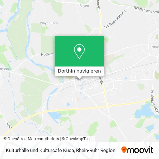 Kulturhalle und Kulturcafé Kuca Karte