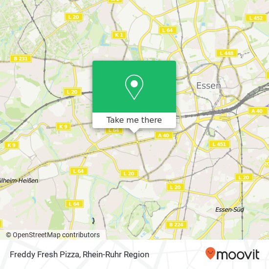 Freddy Fresh Pizza, Am Alfredspark 1 Holsterhausen, 45145 Essen Karte