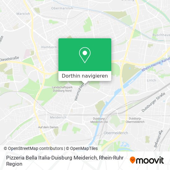 Pizzeria Bella Italia-Duisburg Meiderich Karte