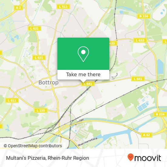 Multani's Pizzeria, Prosperstraße 195 46238 Bottrop Karte