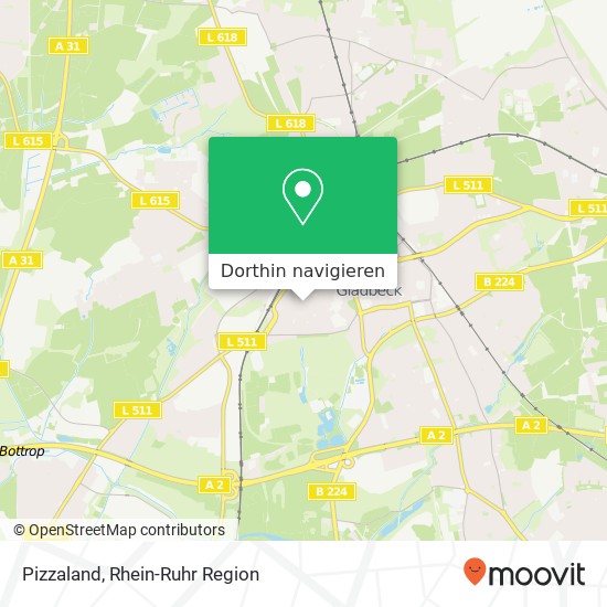 Pizzaland, Bottroper Straße 115 Gladbeck-Mitte, 45964 Gladbeck Karte