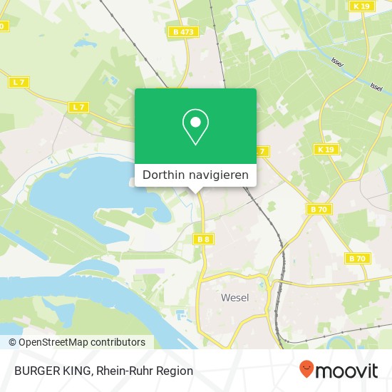 BURGER KING, Freybergweg 2 46483 Wesel Karte