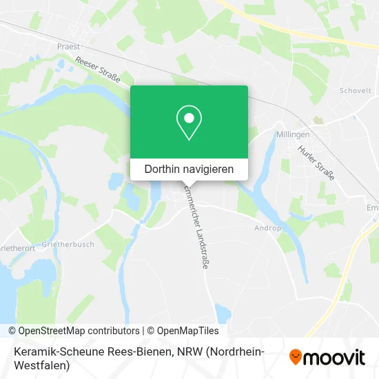 Keramik-Scheune Rees-Bienen Karte