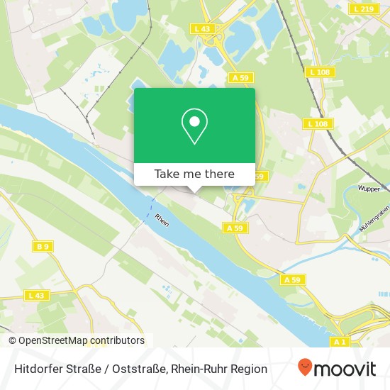 Hitdorfer Straße / Oststraße Karte