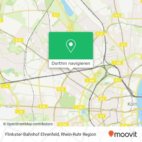 Flinkster-Bahnhof Ehrenfeld Karte