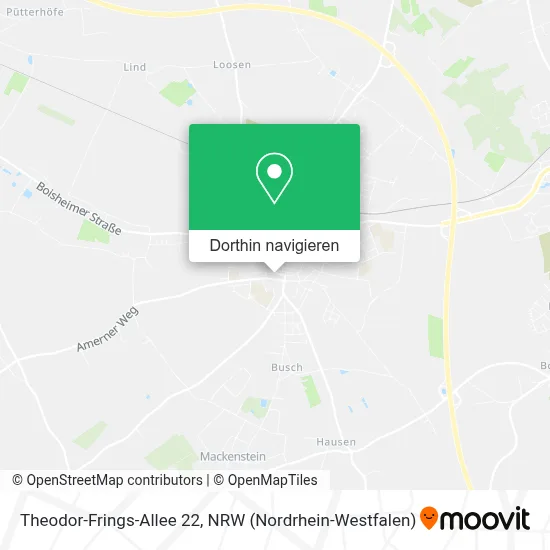 Theodor-Frings-Allee 22 Karte