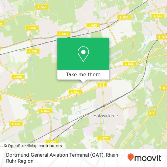 Dortmund-General Aviation Terminal (GAT) Karte