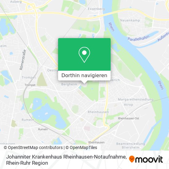 Johanniter Krankenhaus Rheinhausen-Notaufnahme Karte