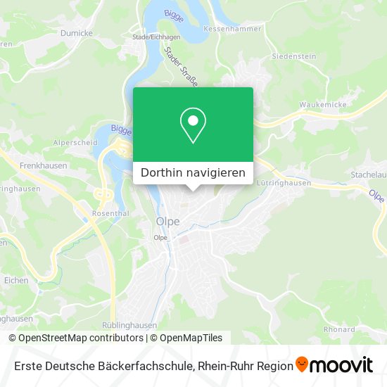 Erste Deutsche Bäckerfachschule Karte