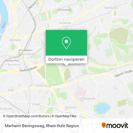 Merheim Bevingsweg Karte