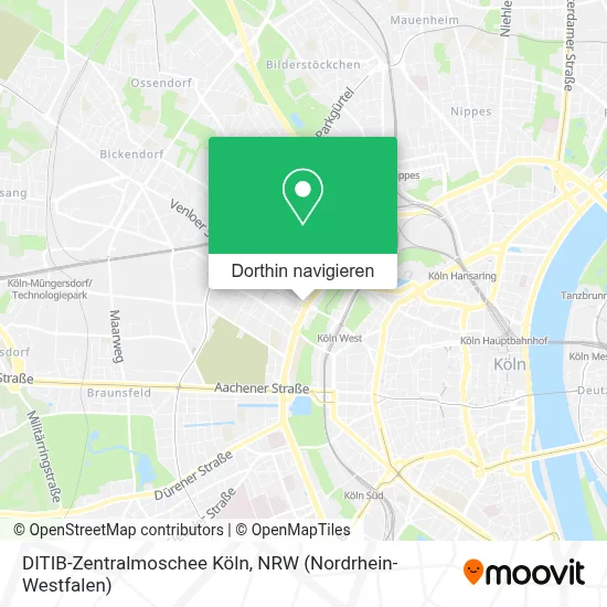DITIB-Zentralmoschee Köln Karte