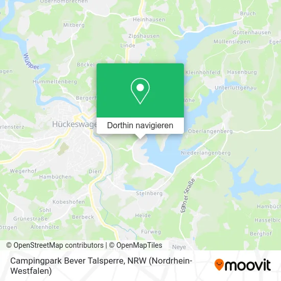 Campingpark Bever Talsperre Karte