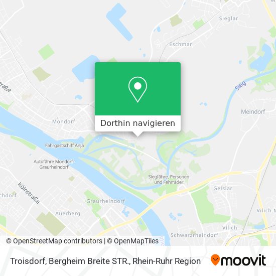 Troisdorf, Bergheim Breite STR. Karte