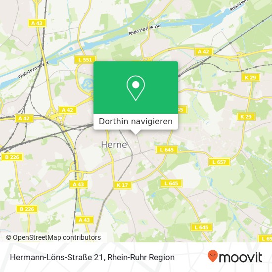 Hermann-Löns-Straße 21 Karte