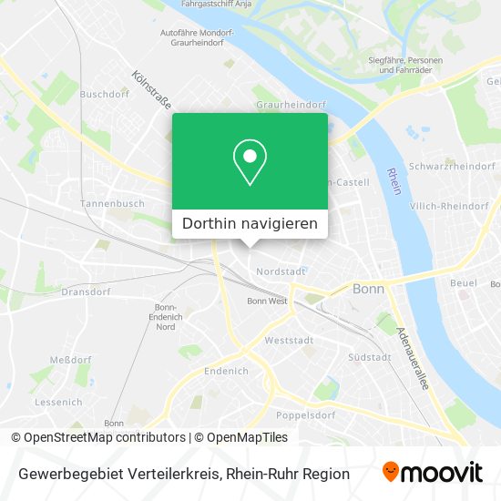 Gewerbegebiet Verteilerkreis Karte