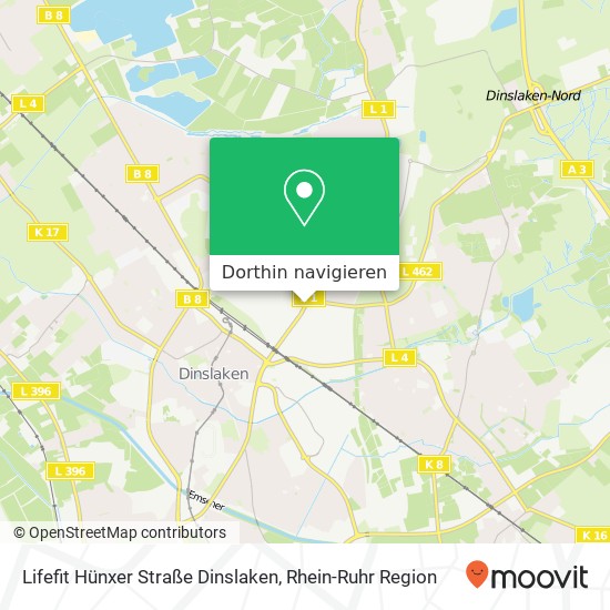 Lifefit Hünxer Straße Dinslaken Karte