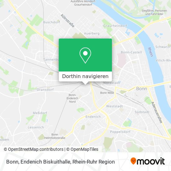 Bonn, Endenich Biskuithalle Karte