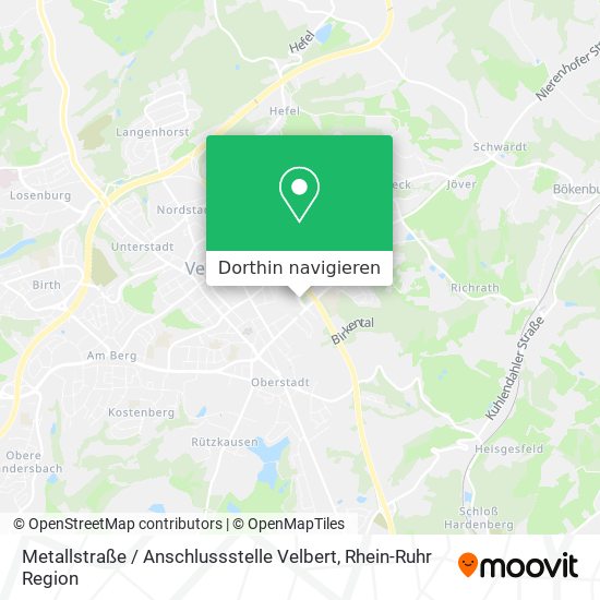 Metallstraße / Anschlussstelle Velbert Karte