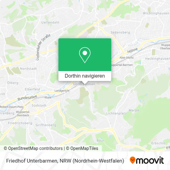 Friedhof Unterbarmen Karte