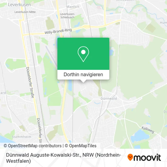 Dünnwald Auguste-Kowalski-Str. Karte