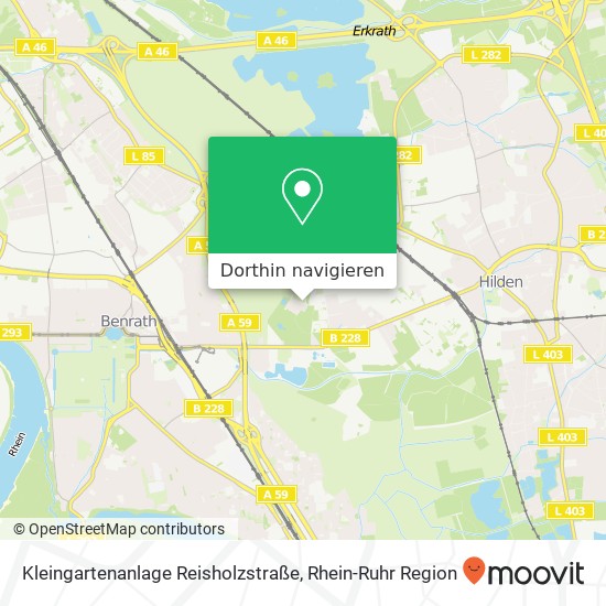 Kleingartenanlage Reisholzstraße Karte