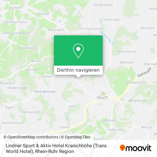 Lindner Sport & Aktiv Hotel Kranichhöhe (Trans World Hotel) Karte