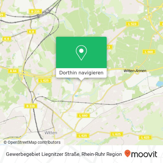 Gewerbegebiet Liegnitzer Straße Karte