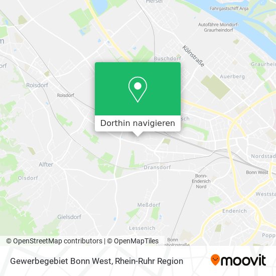 Gewerbegebiet Bonn West Karte