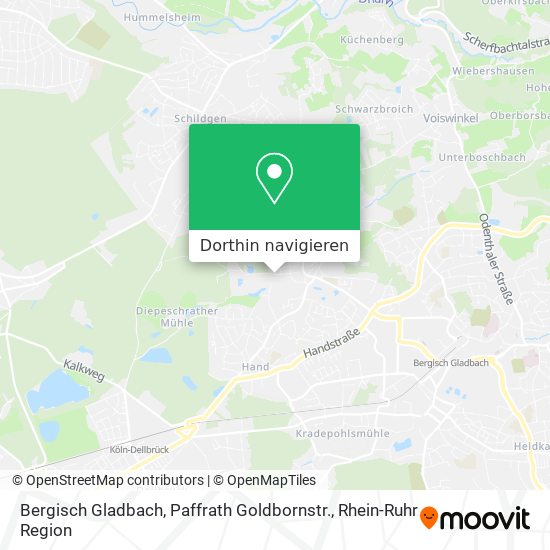 Bergisch Gladbach, Paffrath Goldbornstr. Karte