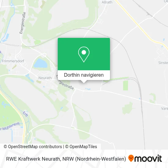 RWE Kraftwerk Neurath Karte