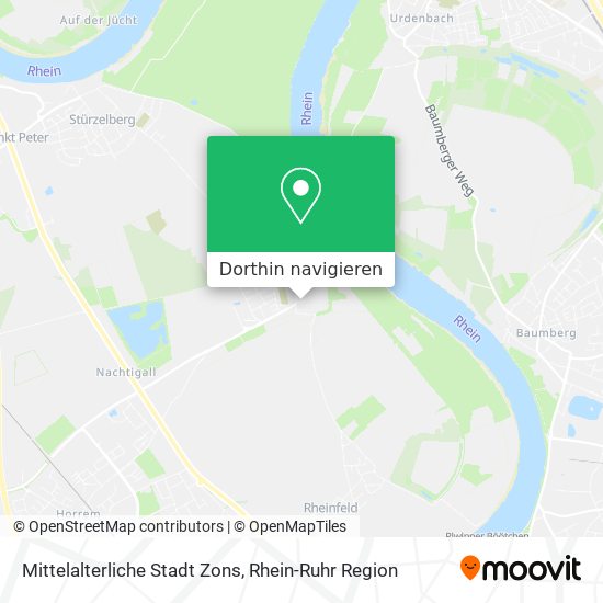 Mittelalterliche Stadt Zons Karte