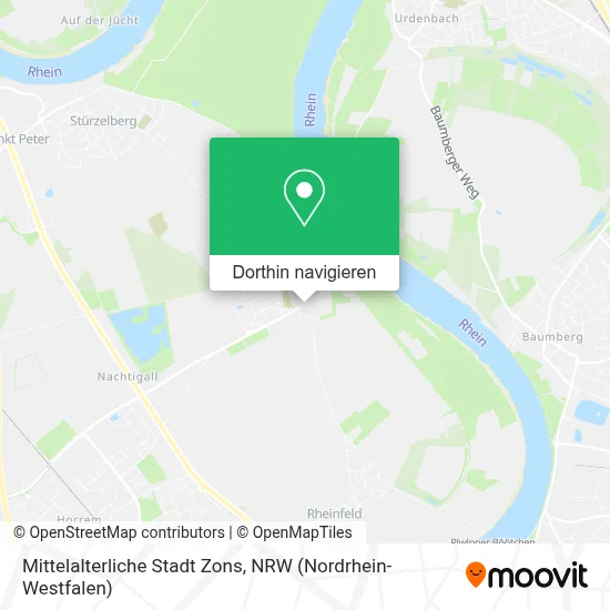 Mittelalterliche Stadt Zons Karte