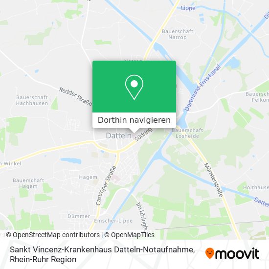 Sankt Vincenz-Krankenhaus Datteln-Notaufnahme Karte
