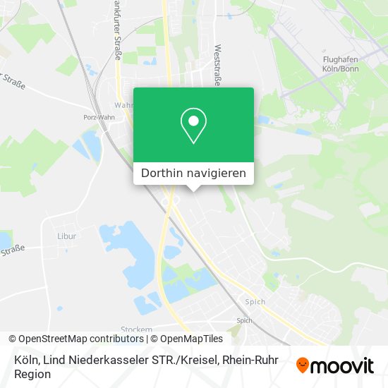 Köln, Lind Niederkasseler STR. / Kreisel Karte