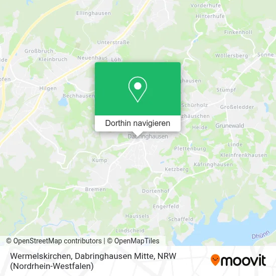 Wermelskirchen, Dabringhausen Mitte Karte
