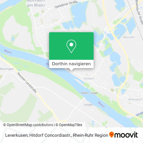 Leverkusen, Hitdorf Concordiastr. Karte