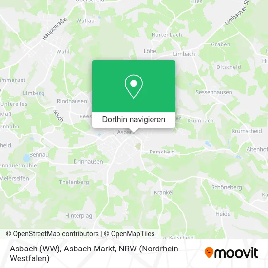 Asbach (WW), Asbach Markt Karte