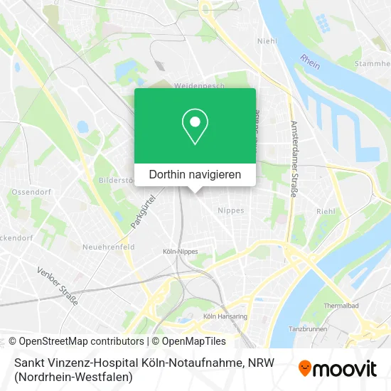 Sankt Vinzenz-Hospital Köln-Notaufnahme Karte