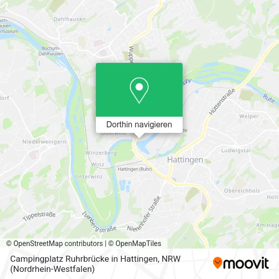Campingplatz Ruhrbrücke in Hattingen Karte