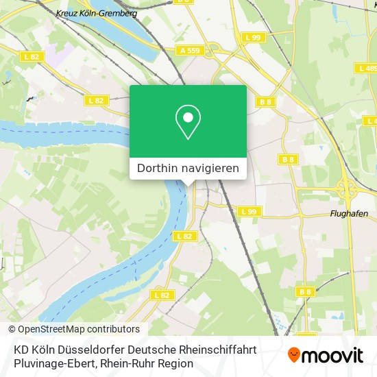 KD Köln Düsseldorfer Deutsche Rheinschiffahrt Pluvinage-Ebert Karte