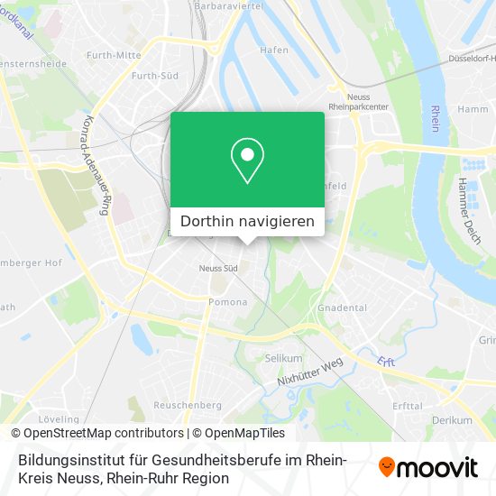Bildungsinstitut für Gesundheitsberufe im Rhein-Kreis Neuss Karte