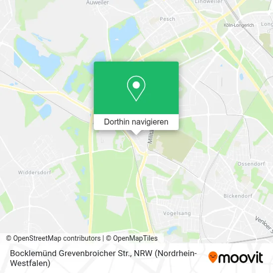 Bocklemünd Grevenbroicher Str. Karte